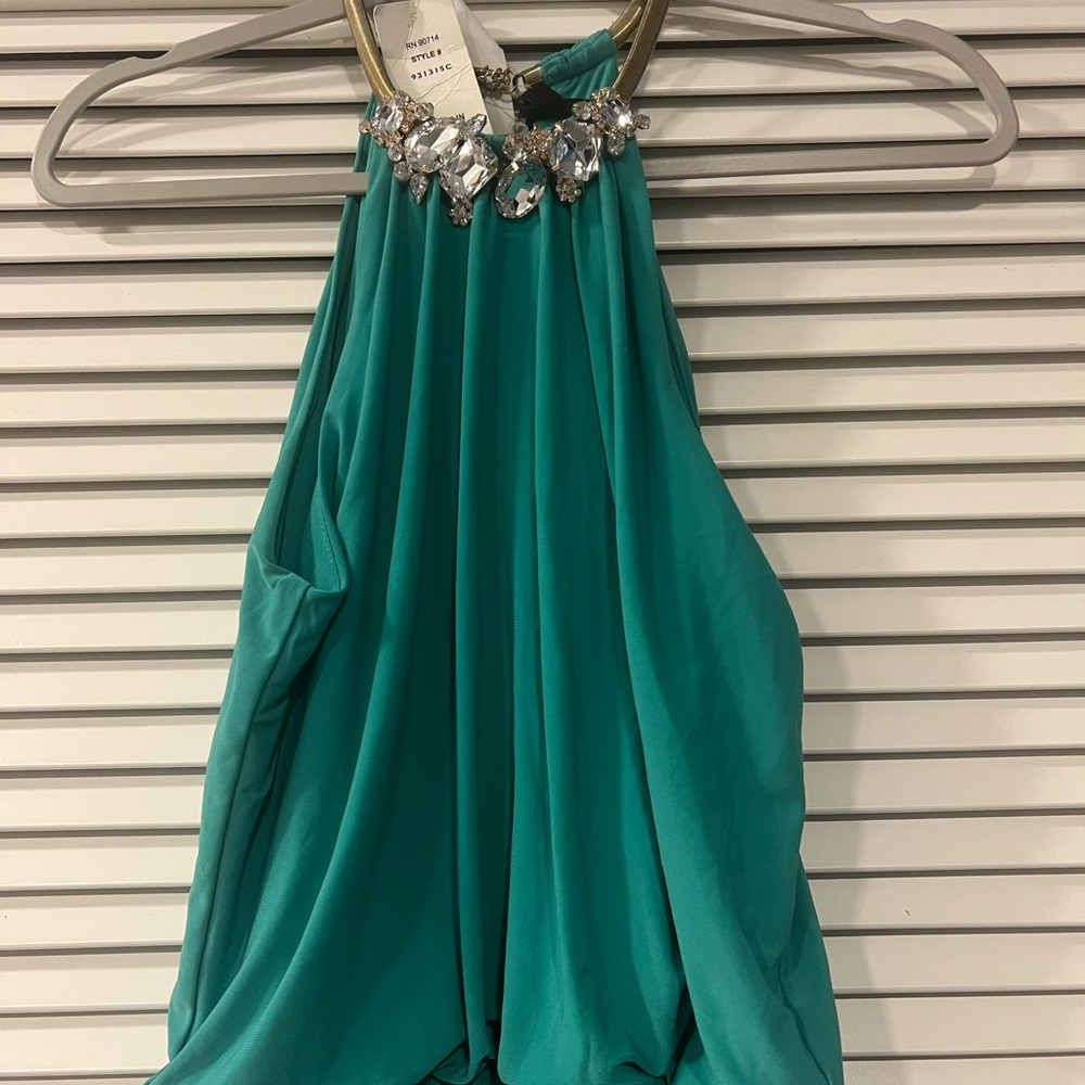 TEAL 🩱LONG DRESS - Picture 8 of 10